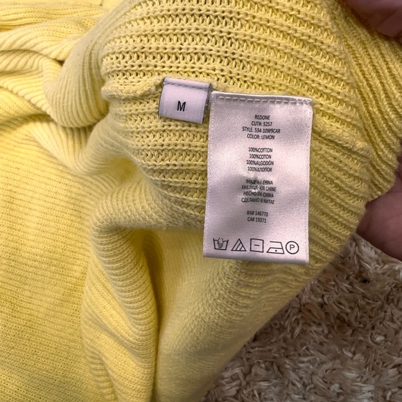 NEW! Re/Done cardigan 90’s oversized cardigan yellow 100% cotton … - Picture 9 of 11